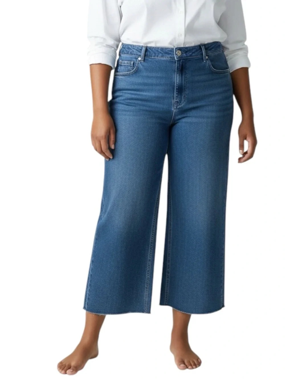 VINEYARD VINES High-Rise Straight Cropped Jeans in Medium Blue Size 32 — TRENDY! - Picture 11 of 12